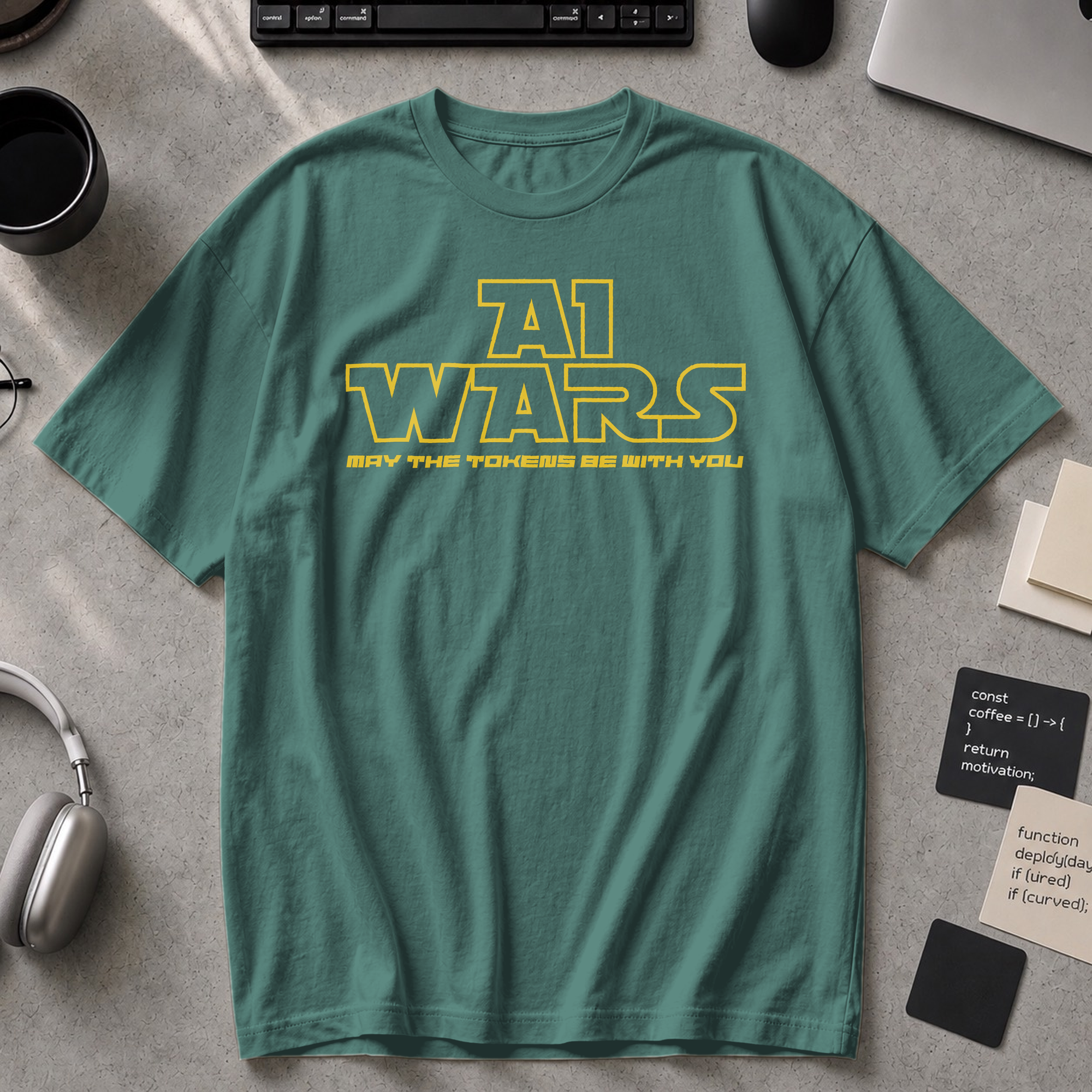 AI Wars May The Tokens Be With You Premium Shirt - Blue Spruce