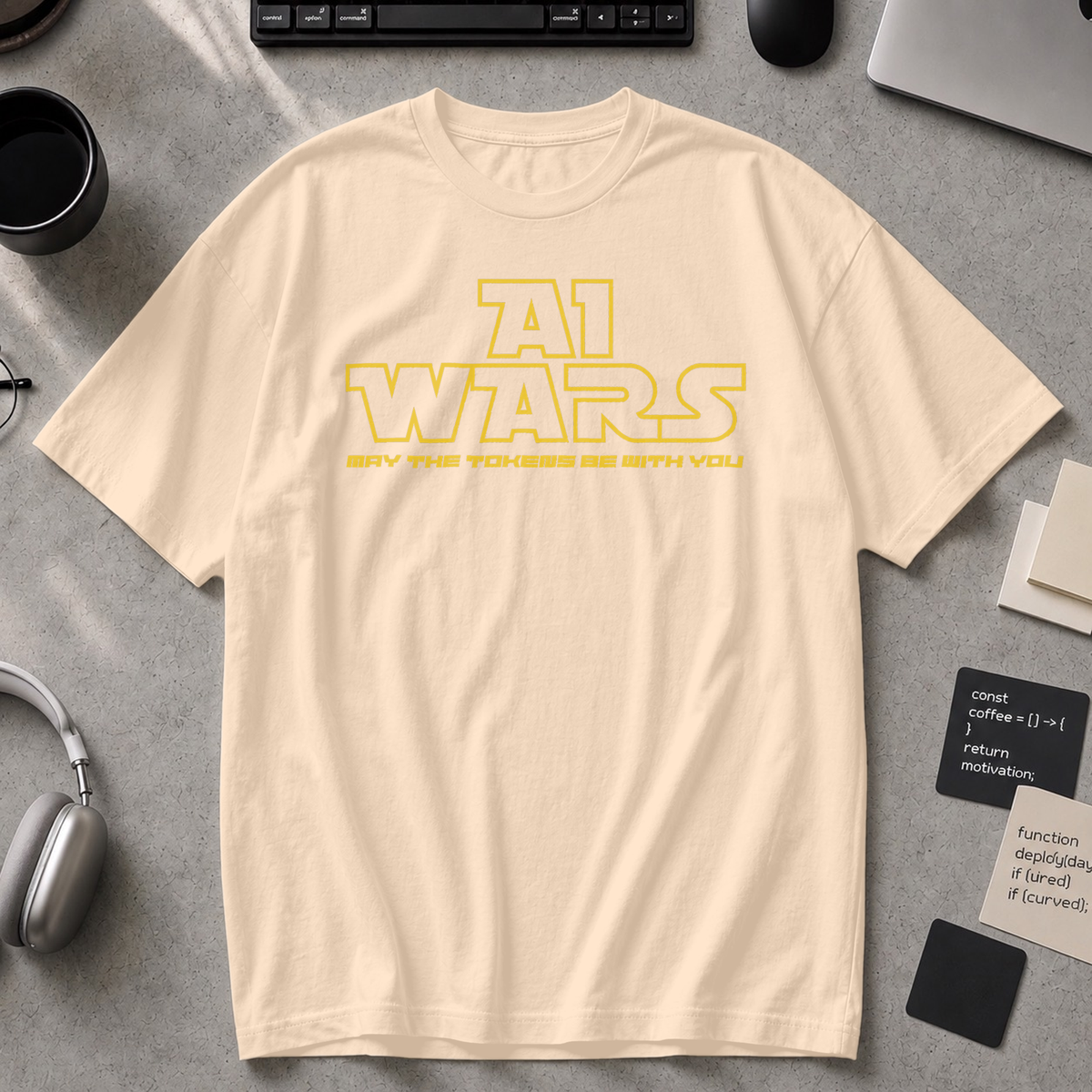 AI Wars May The Tokens Be With You Premium Shirt - Ivory