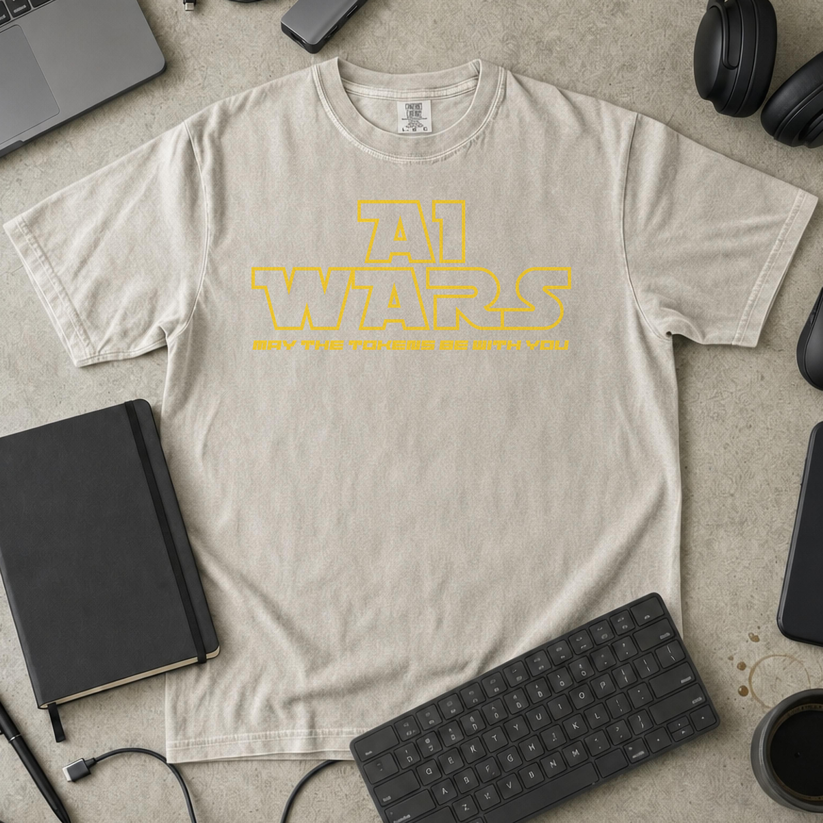 AI Wars May The Tokens Be With You Premium Shirt — ivory Premium Shirt mock-up