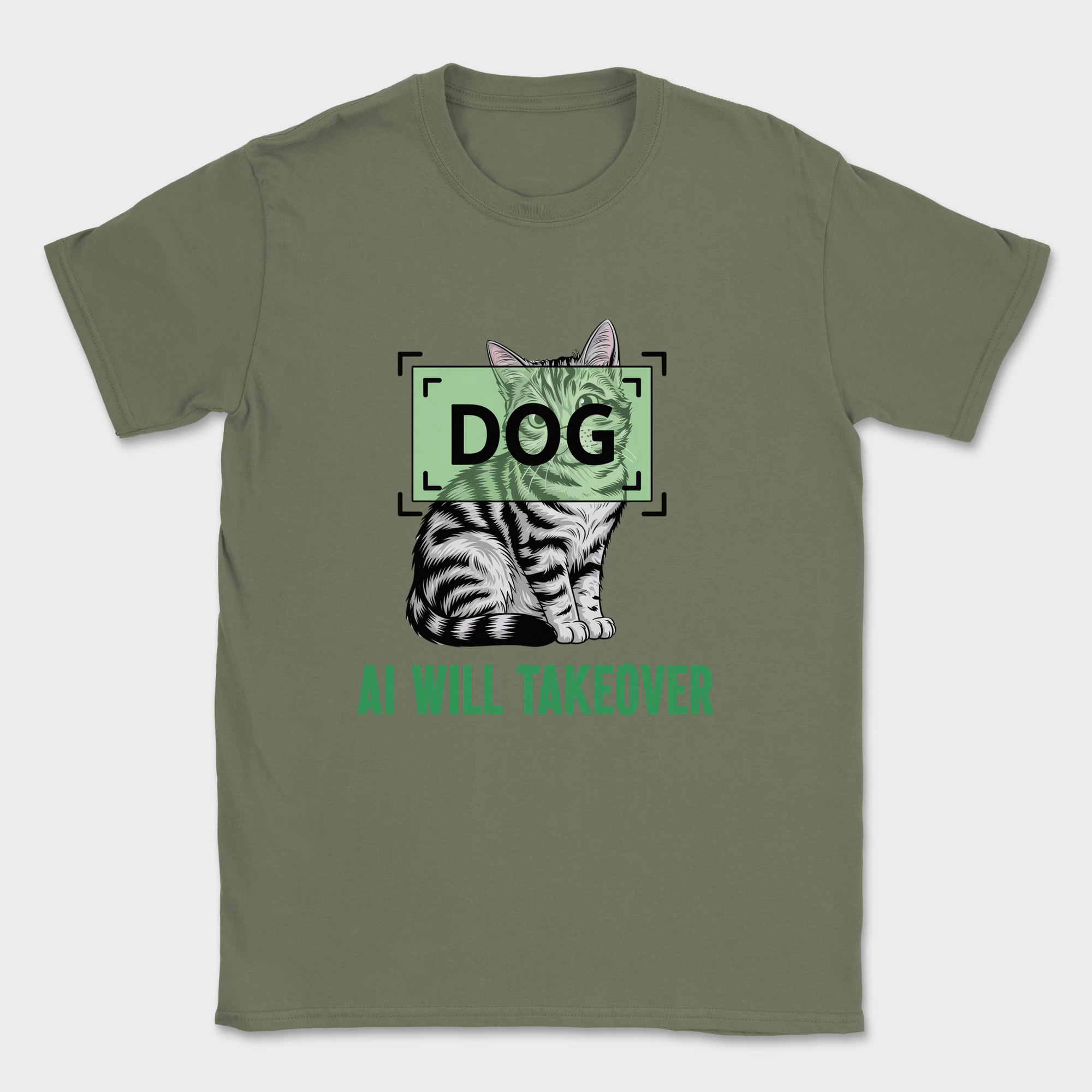 AI will takeover shirt — Military Green