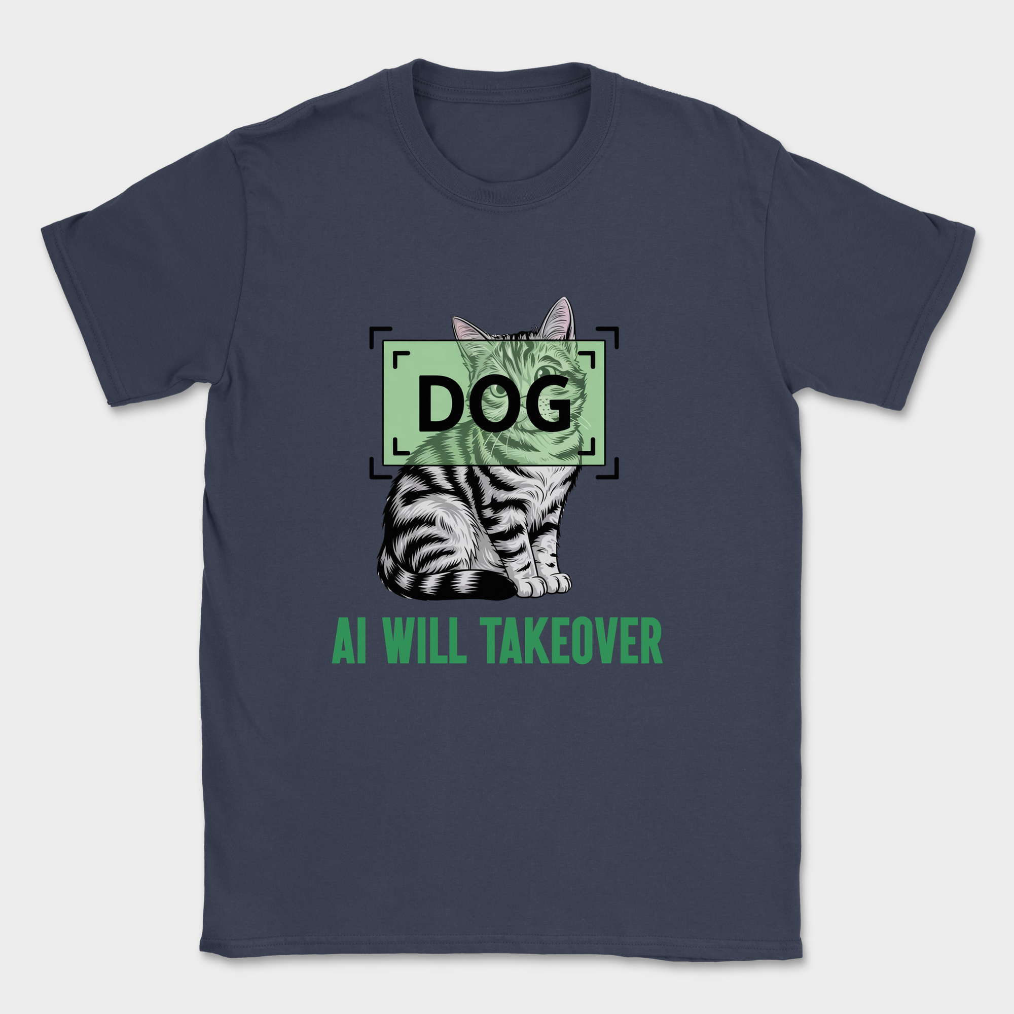 AI will takeover shirt — Navy
