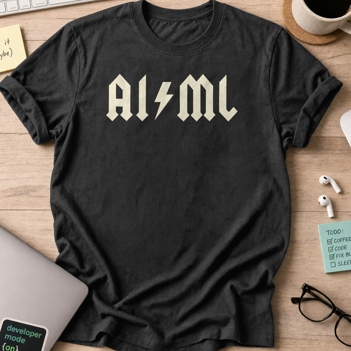 ai x ml shirt - Black