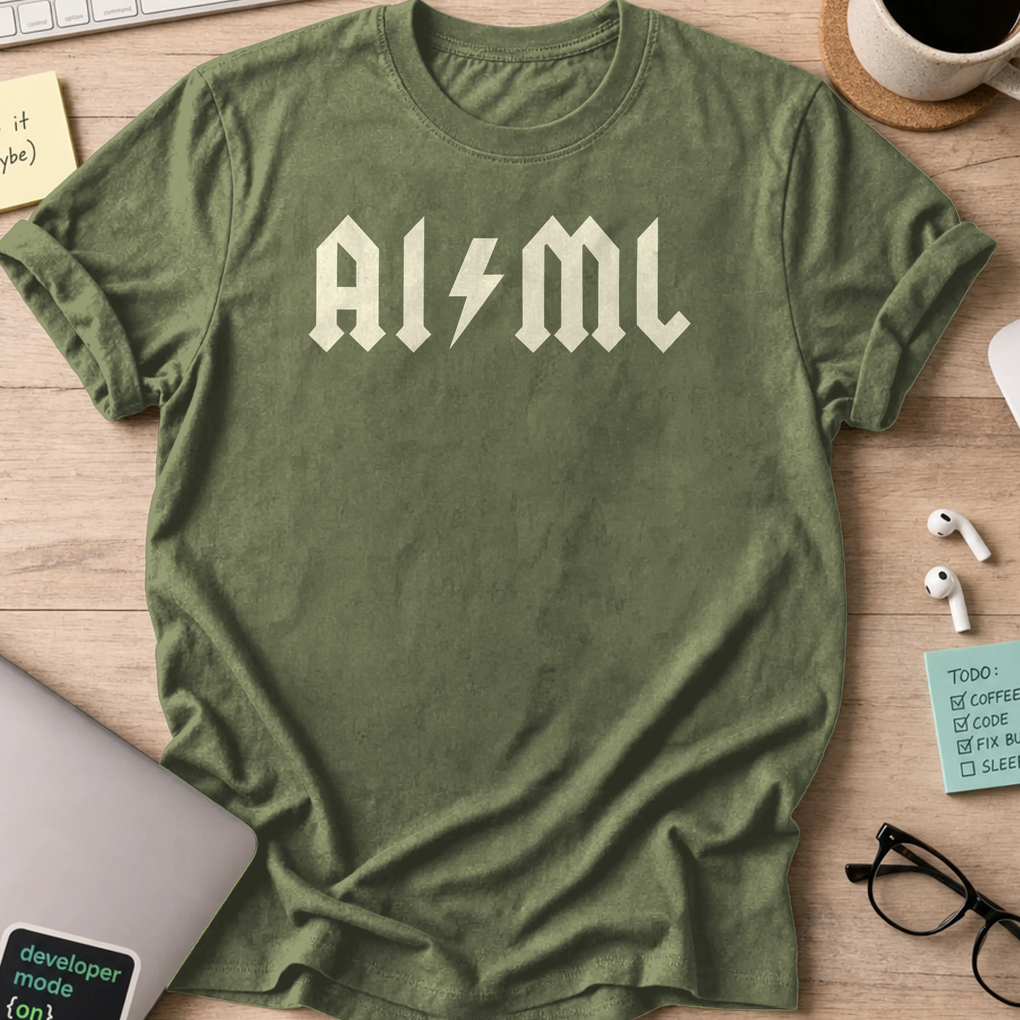 ai x ml shirt - Military Green
