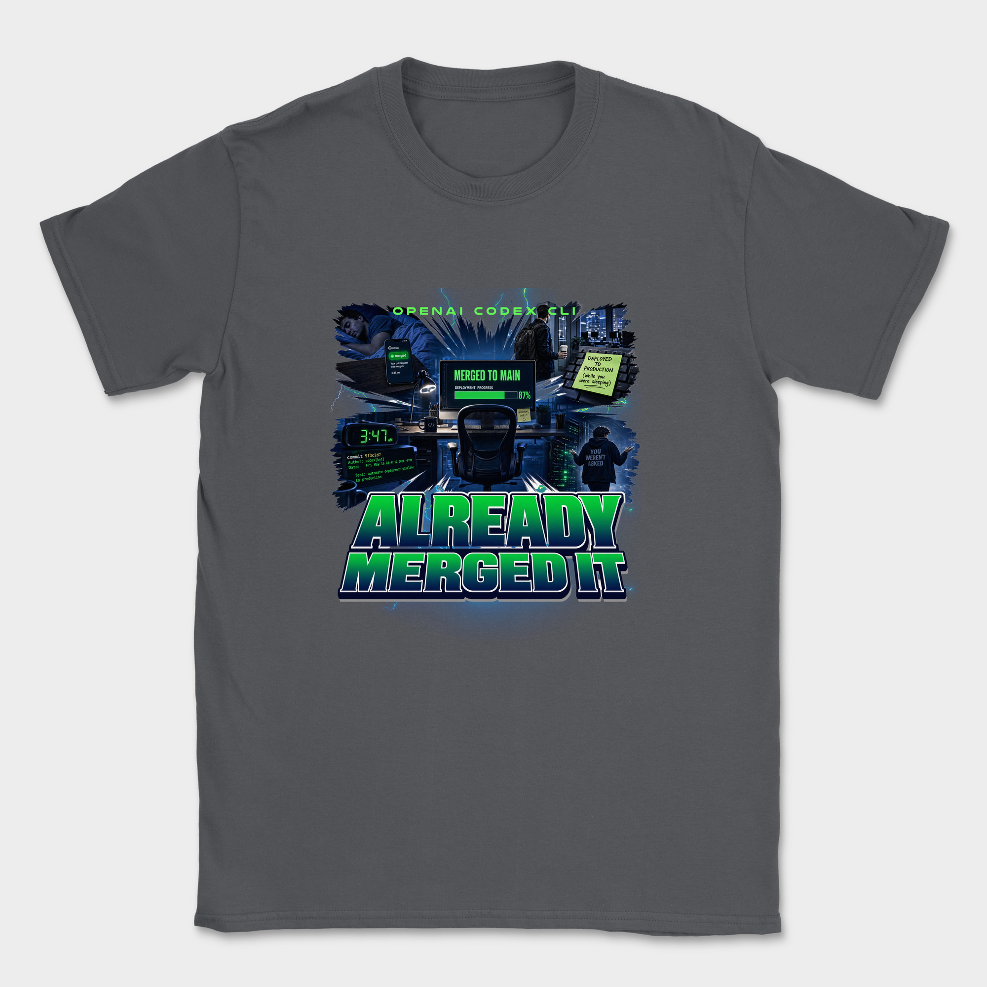 Already Merged It Shirt — Dark Heather