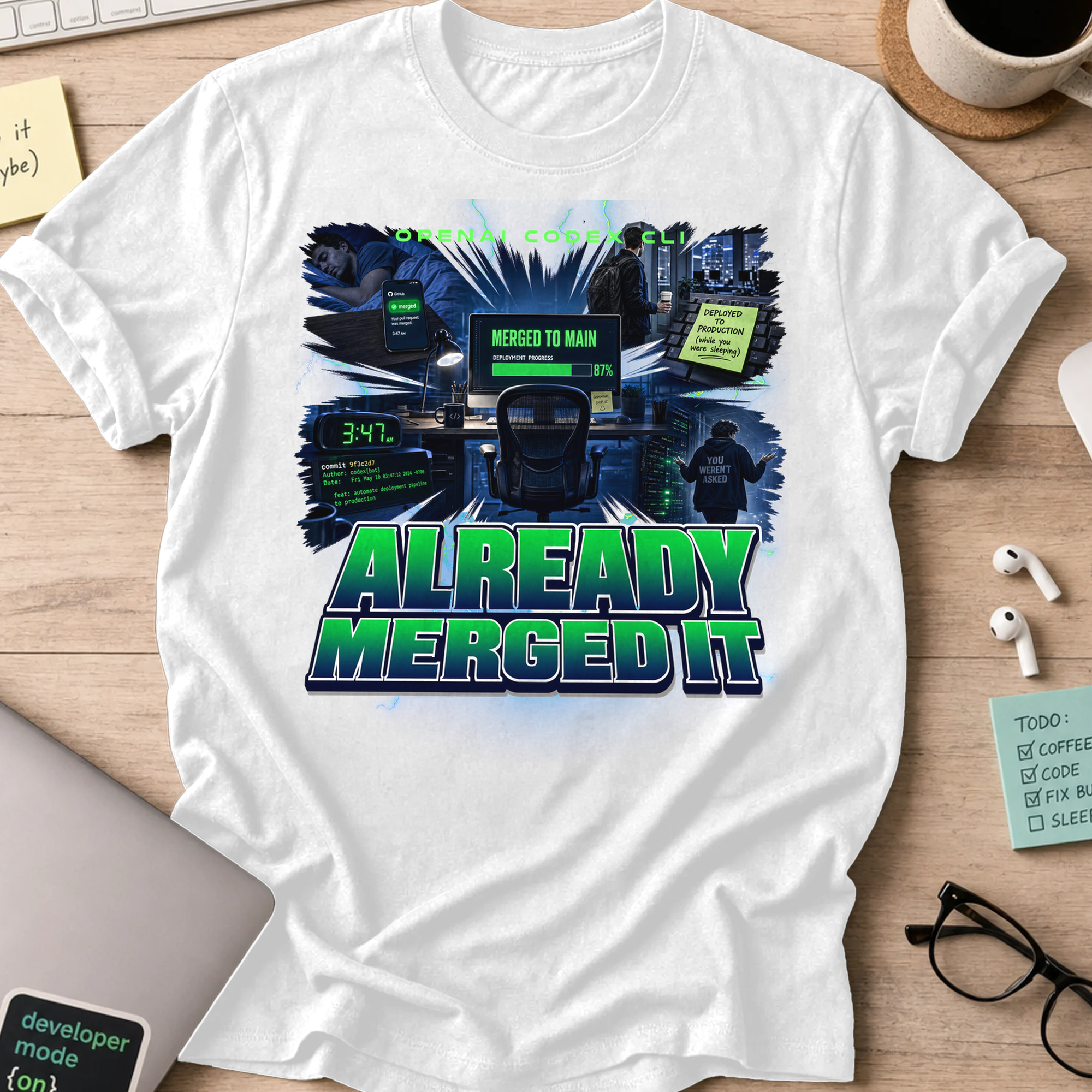 Already Merged It Shirt - White