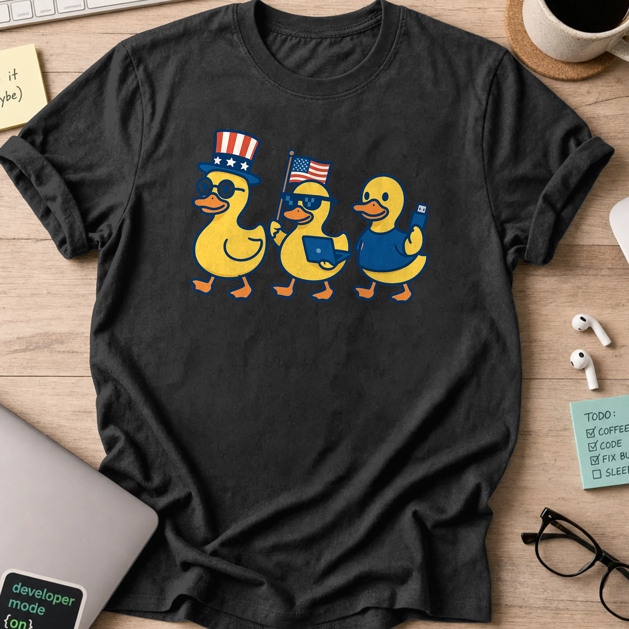 american ducks shirt - Black