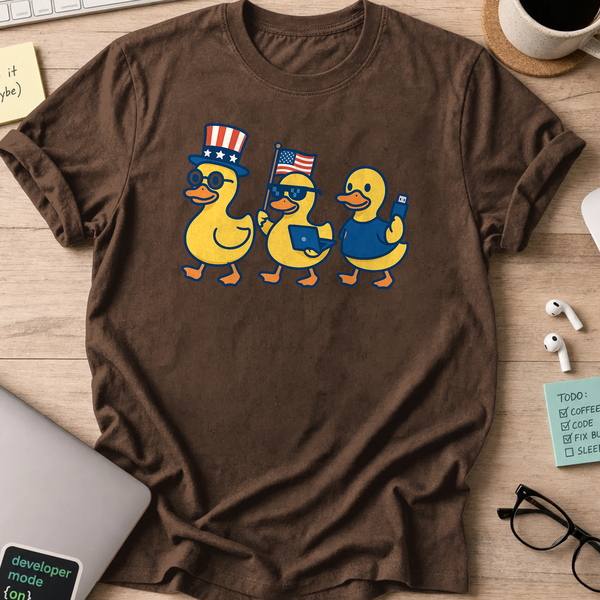 american ducks shirt - Dark Chocolate
