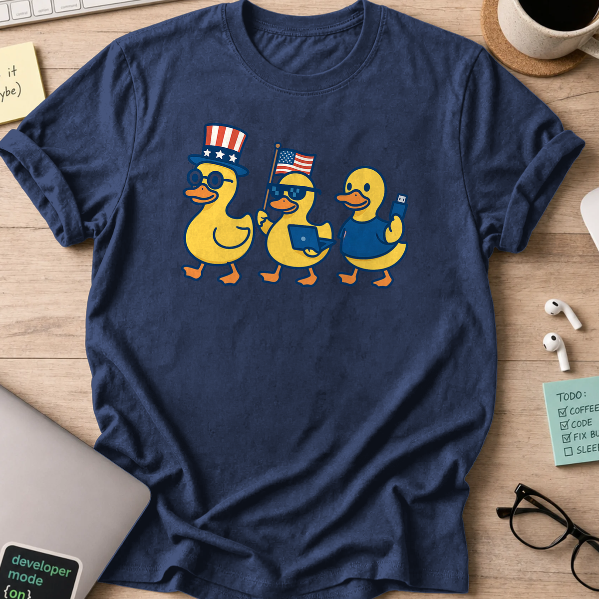 american ducks shirt - Navy