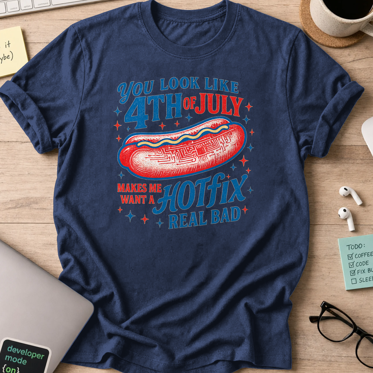 american wiener shirt - Navy