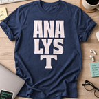 analyst text shirt - Navy