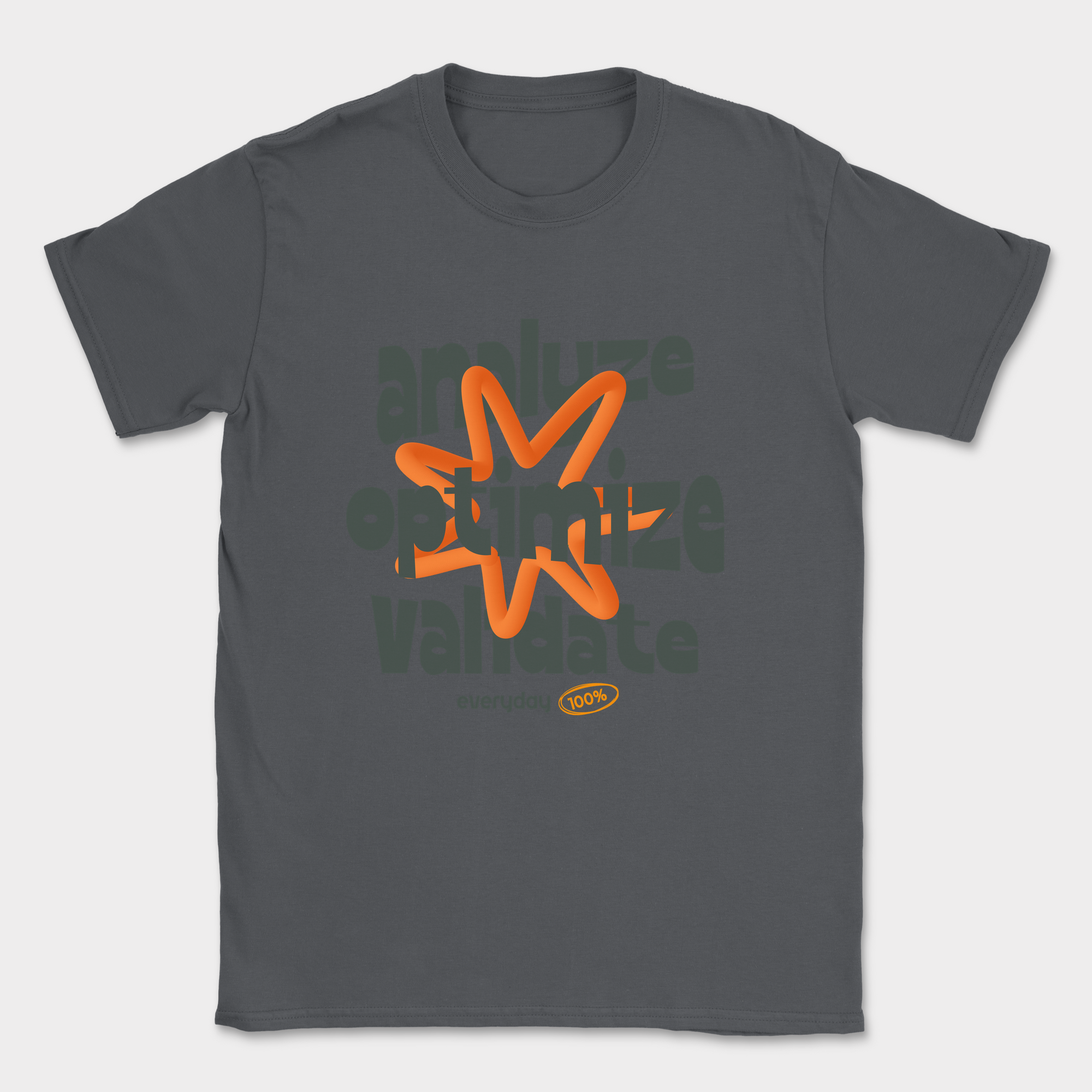 Analyze, Optimize, Validate — Dark Heather Grey