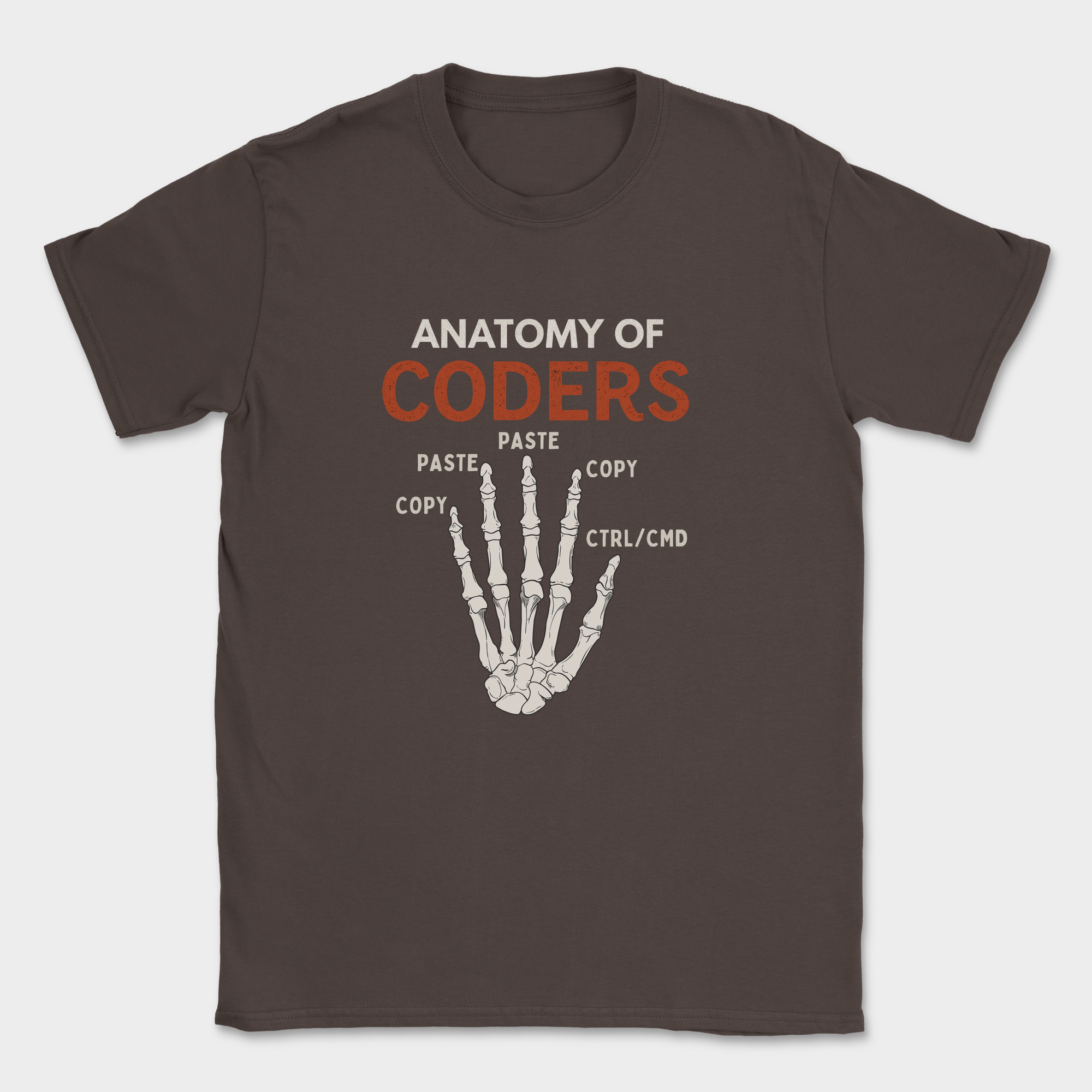 anatomy of coders shirt — Dark Chocolate