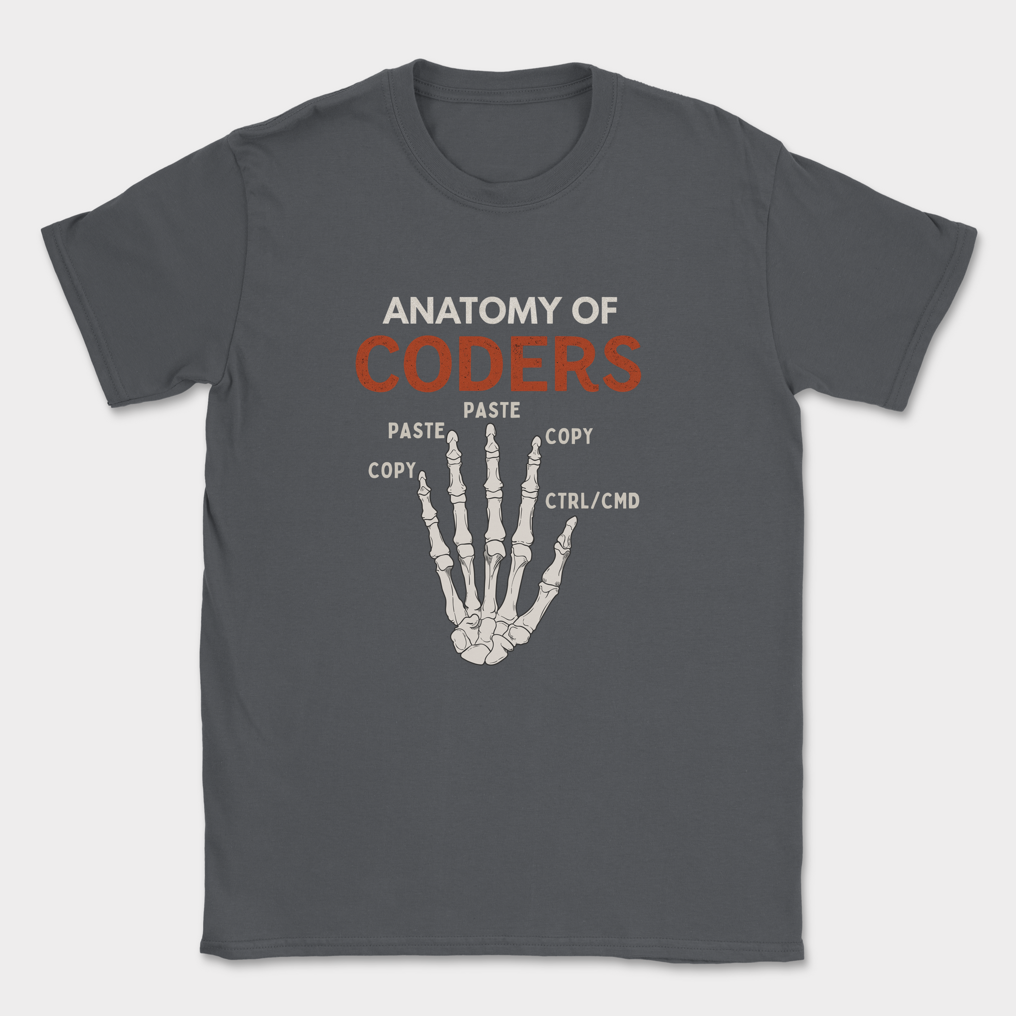 anatomy of coders shirt — Dark Heather Grey