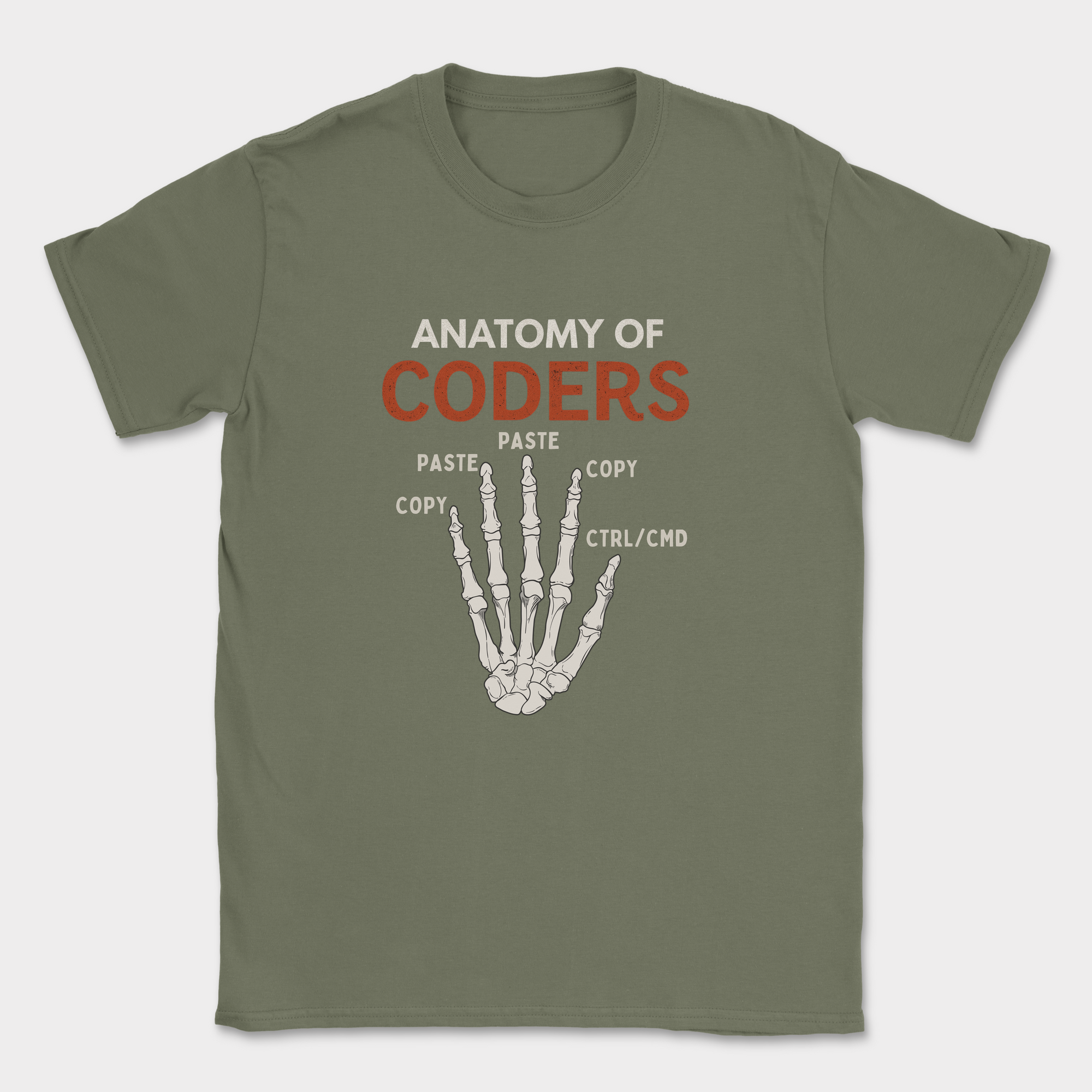 anatomy of coders shirt — Military Green