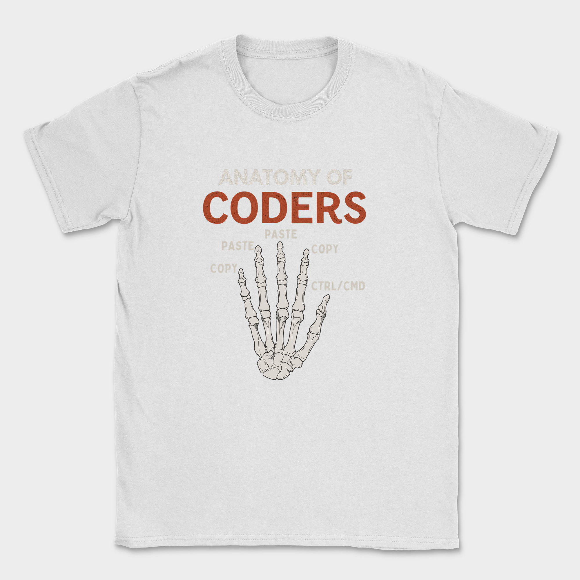 anatomy of coders shirt — White