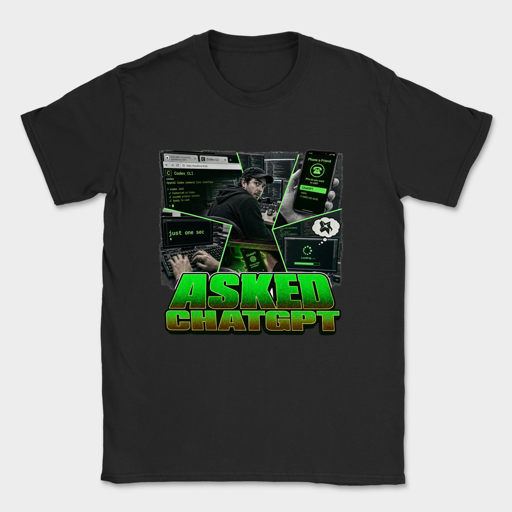 Asked ChatGPT Shirt — Black