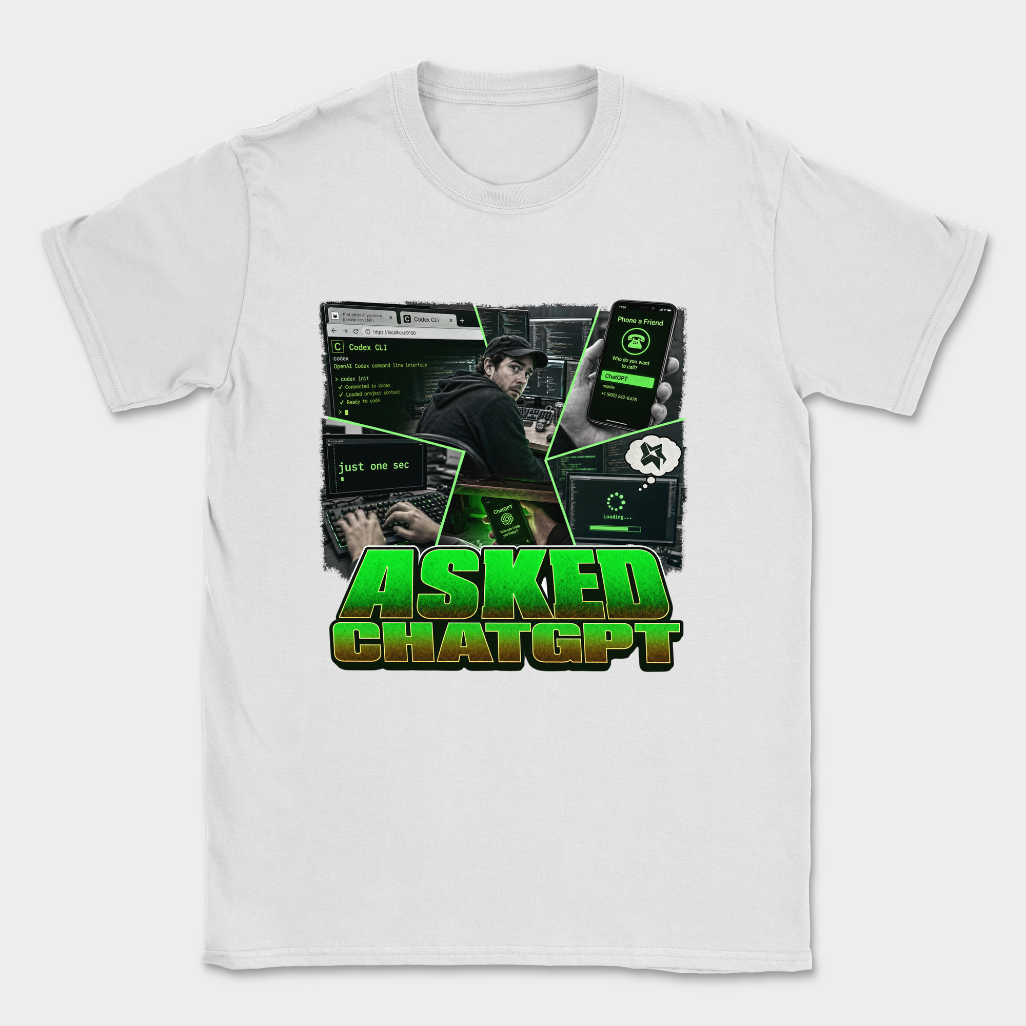 Asked ChatGPT Shirt — White