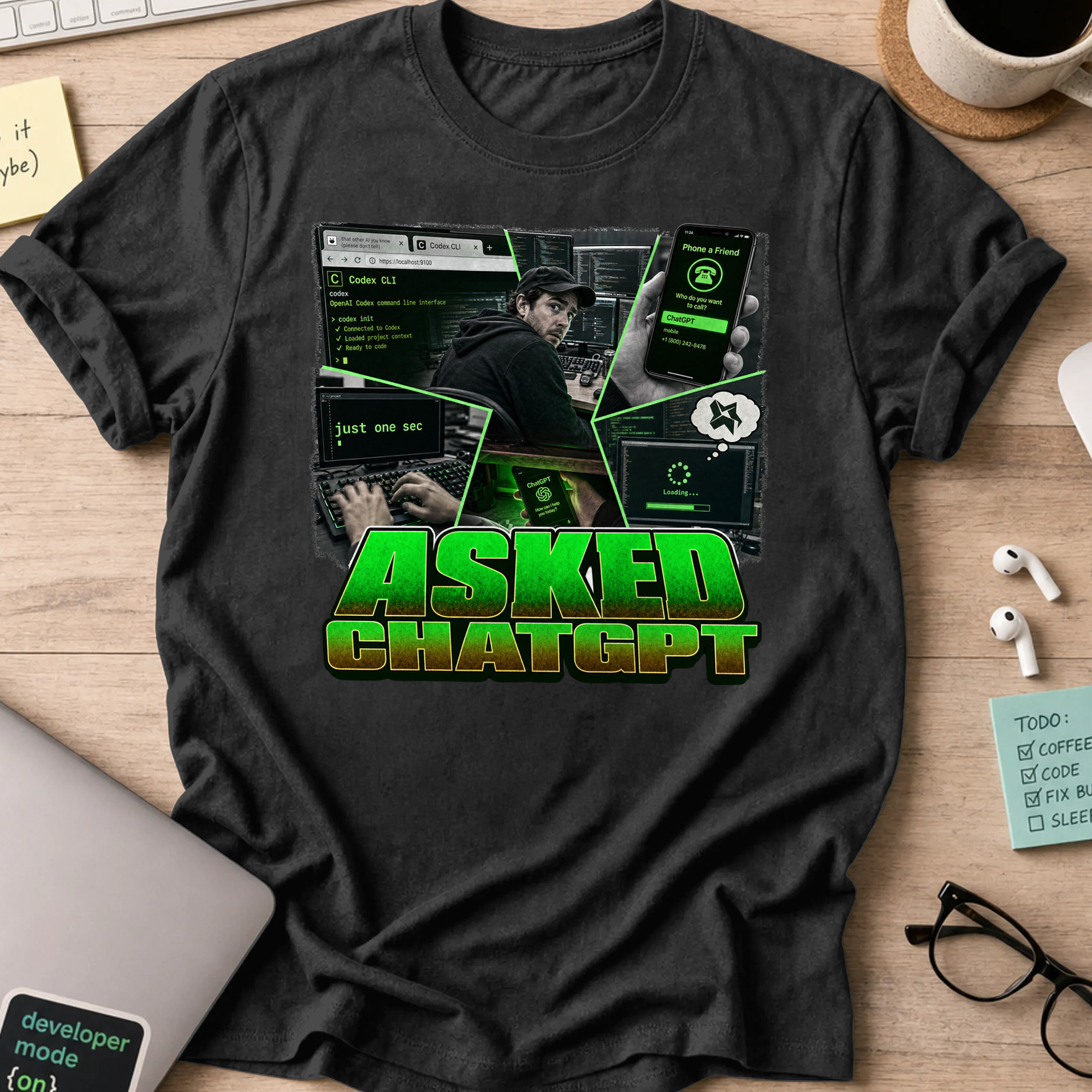 Asked ChatGPT Shirt - Black