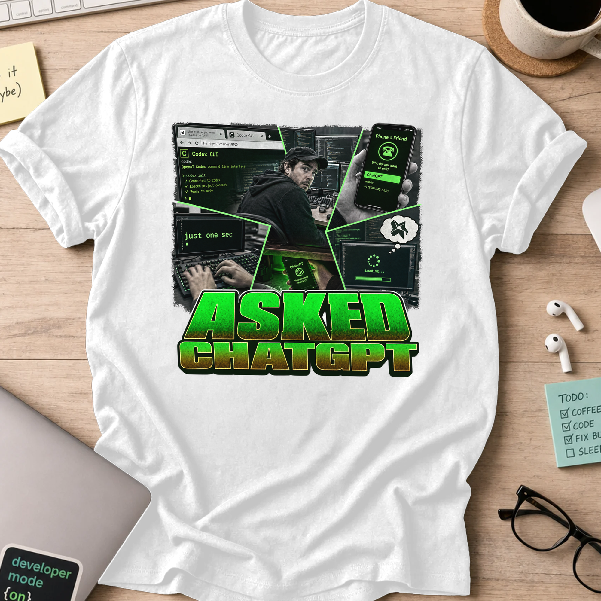 Asked ChatGPT Shirt - White