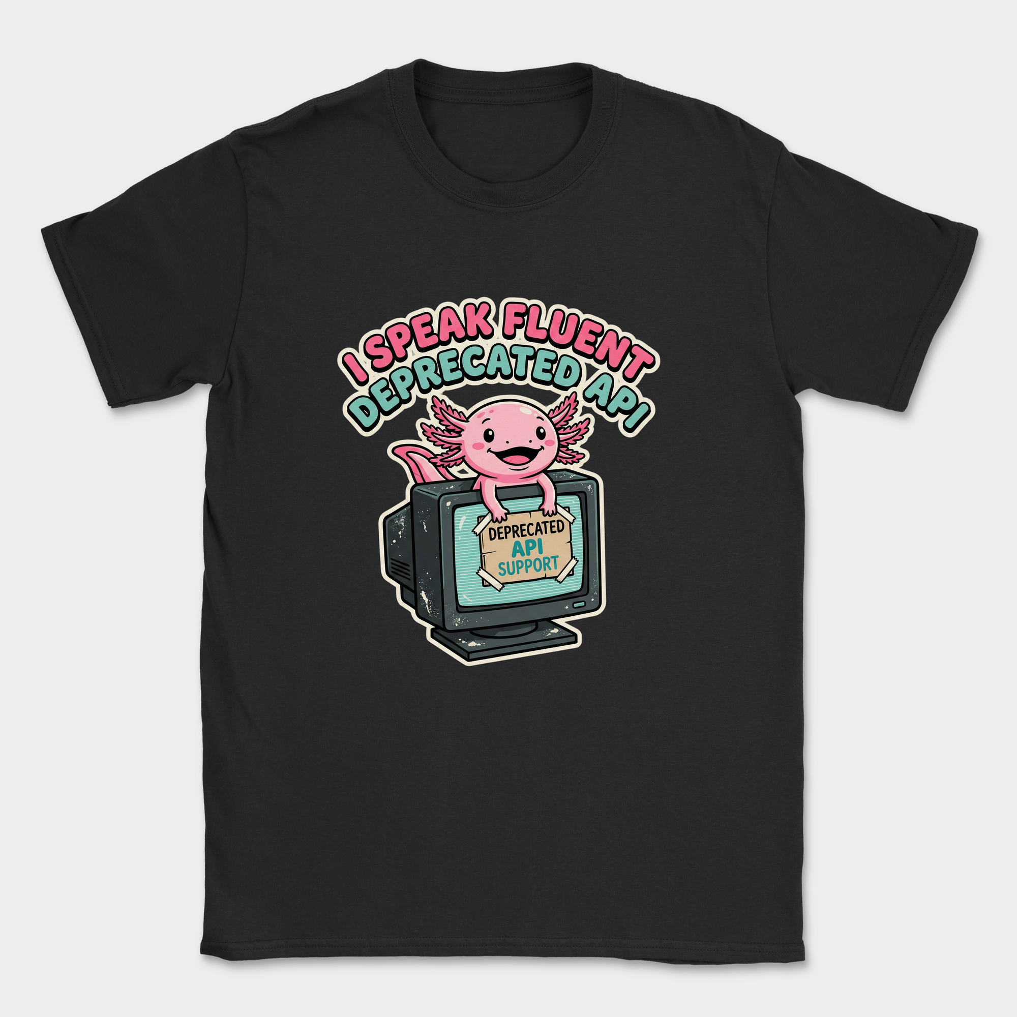 axolotl fluent deprecated API shirt — Black