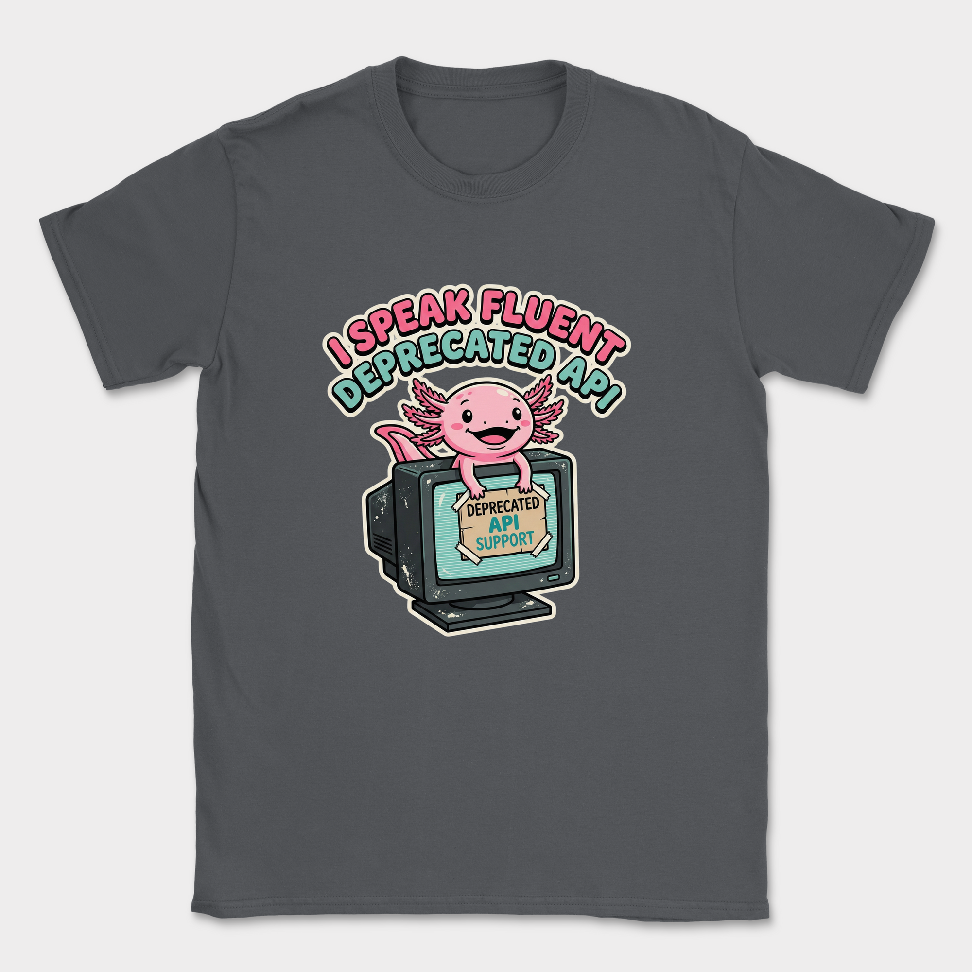axolotl fluent deprecated API shirt — Dark Heather Grey