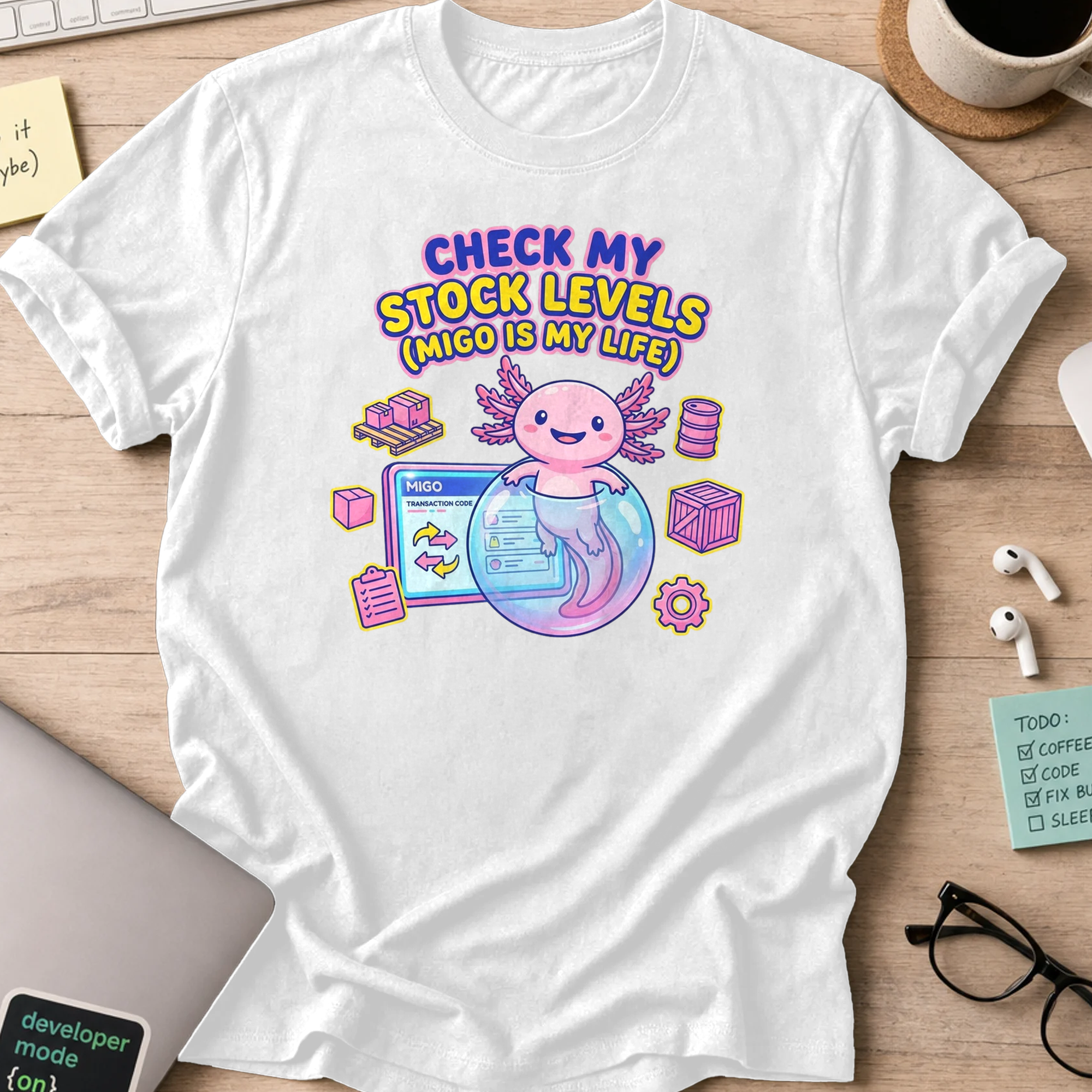 axolotl developer shirt - White
