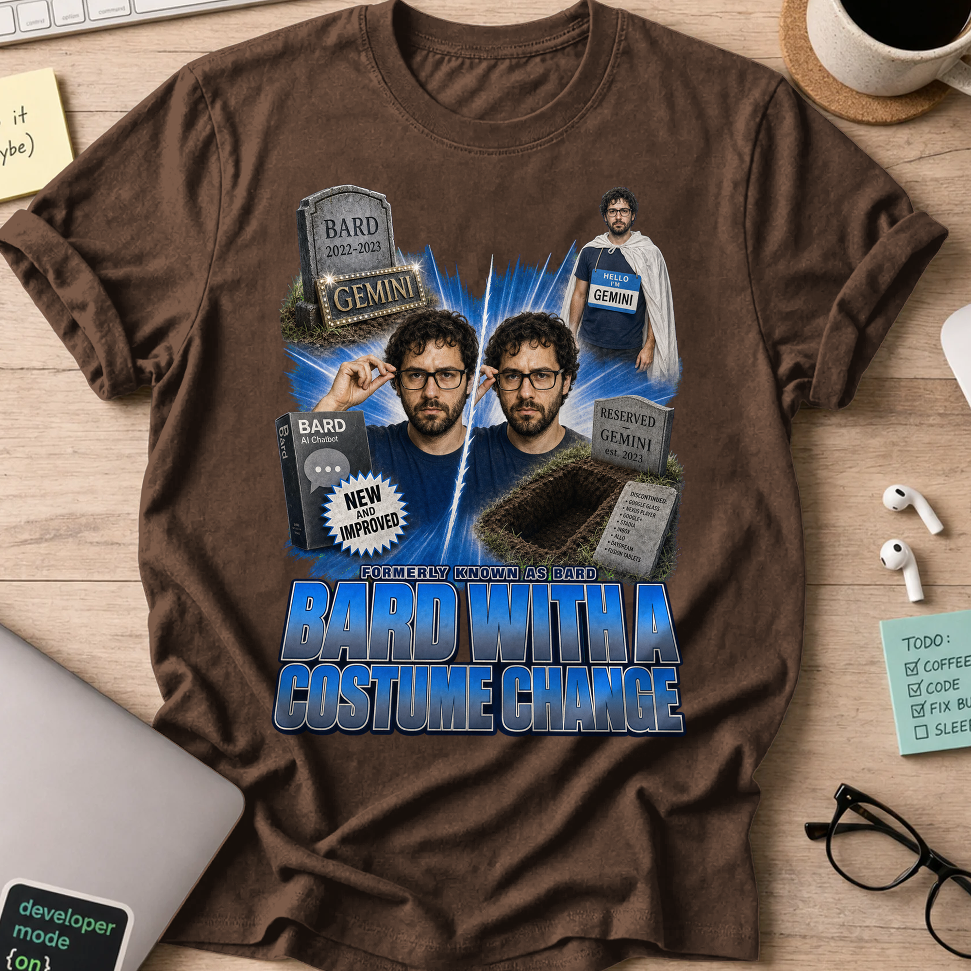 Bard With A Costume Change Shirt - Dark Chocolate