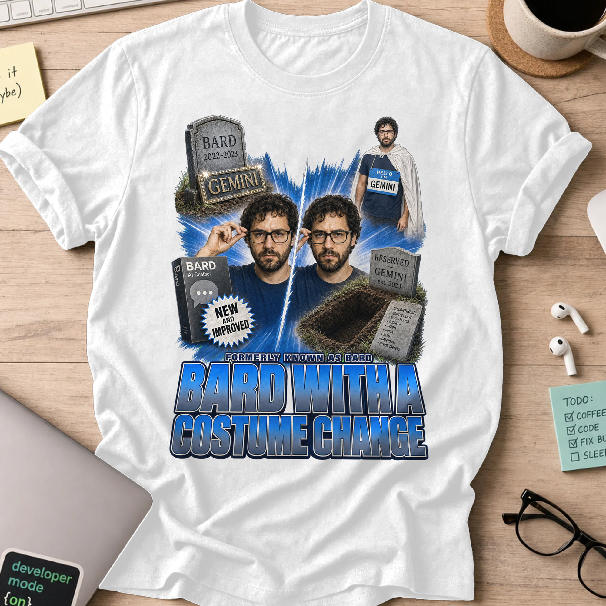 Bard With A Costume Change Shirt - White