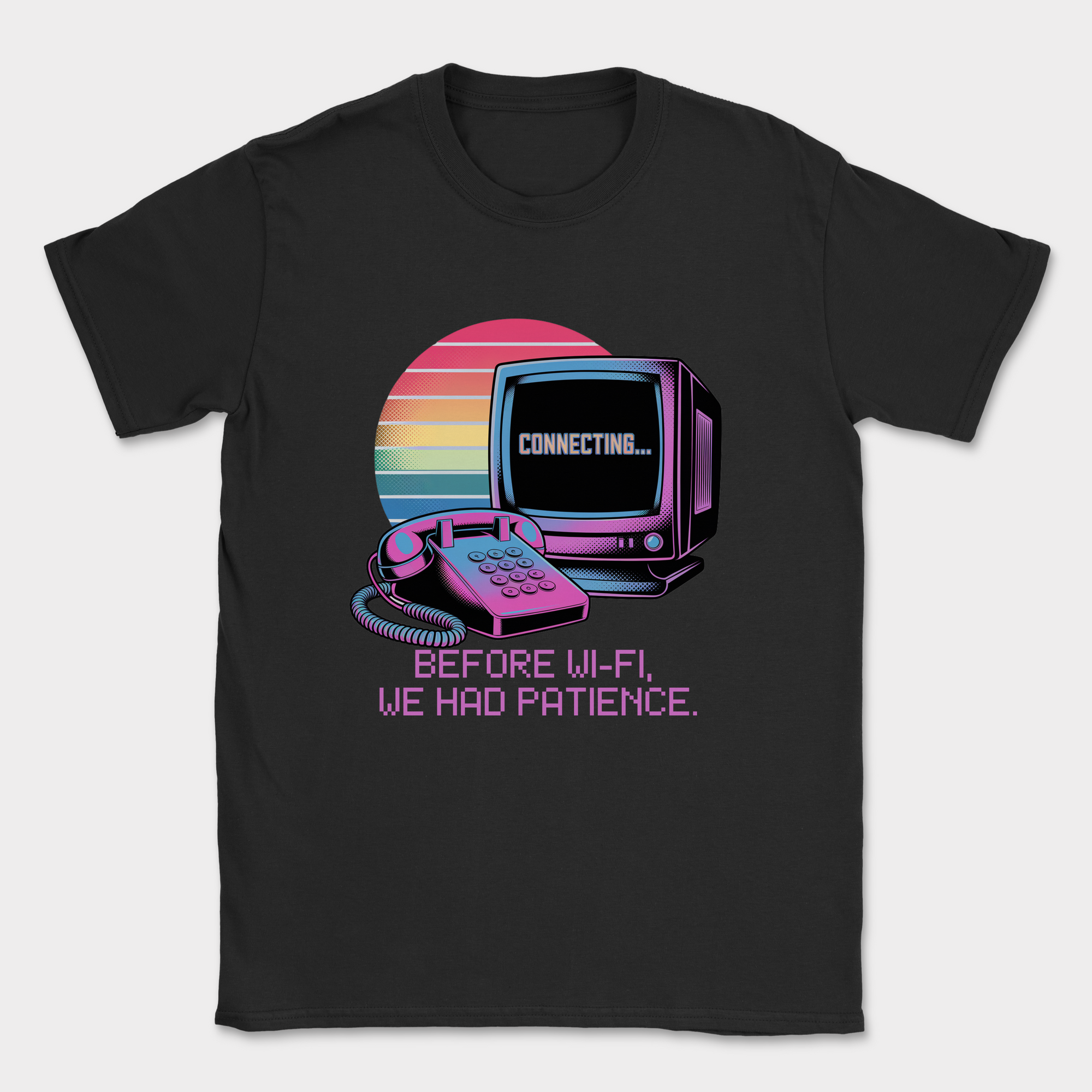 before wifi we had patience shirt — Black