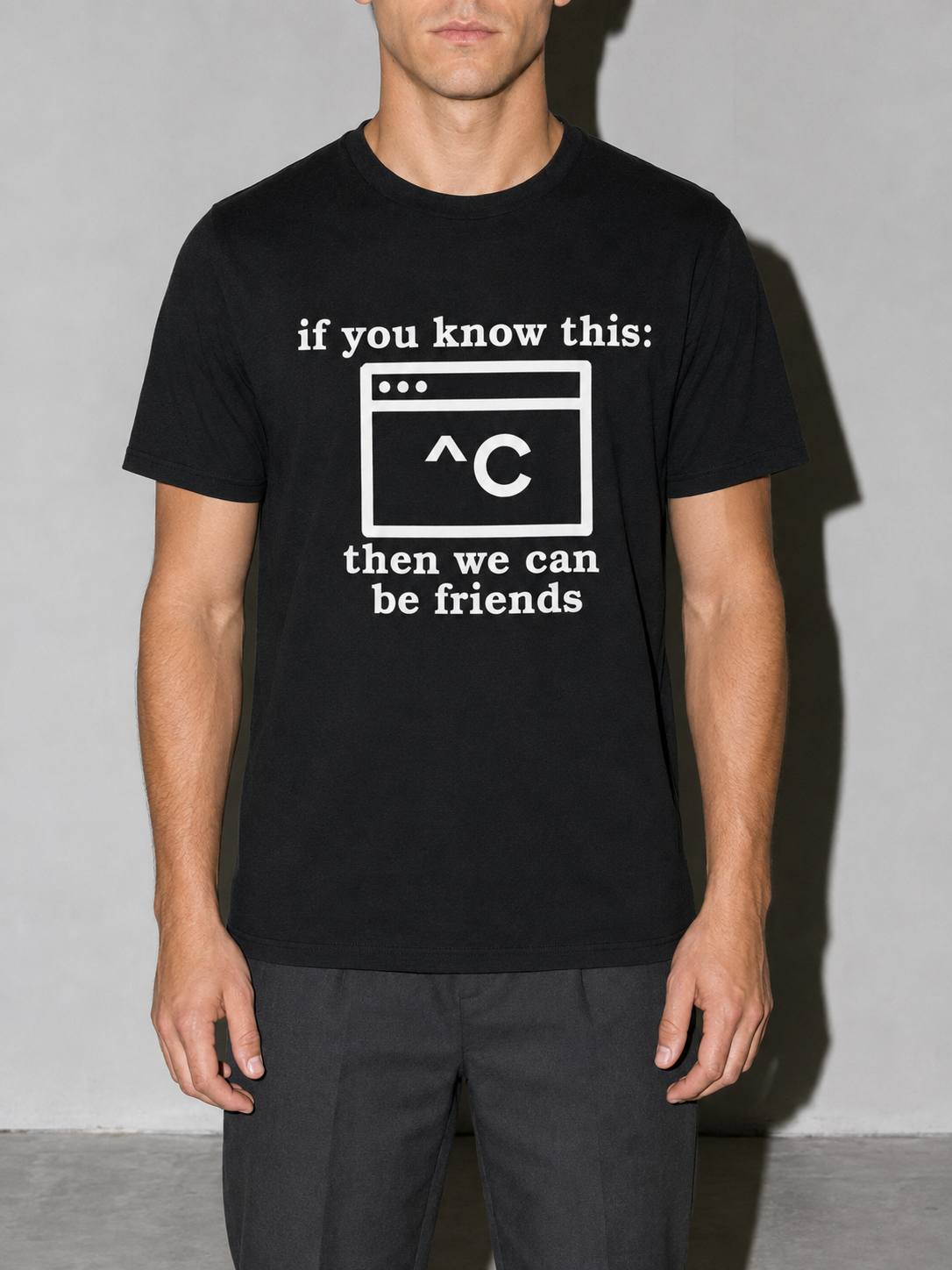^c Graphic IT Nerd T-Shirt — Black zoom