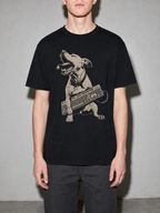 dog holding keyboard – Black detail