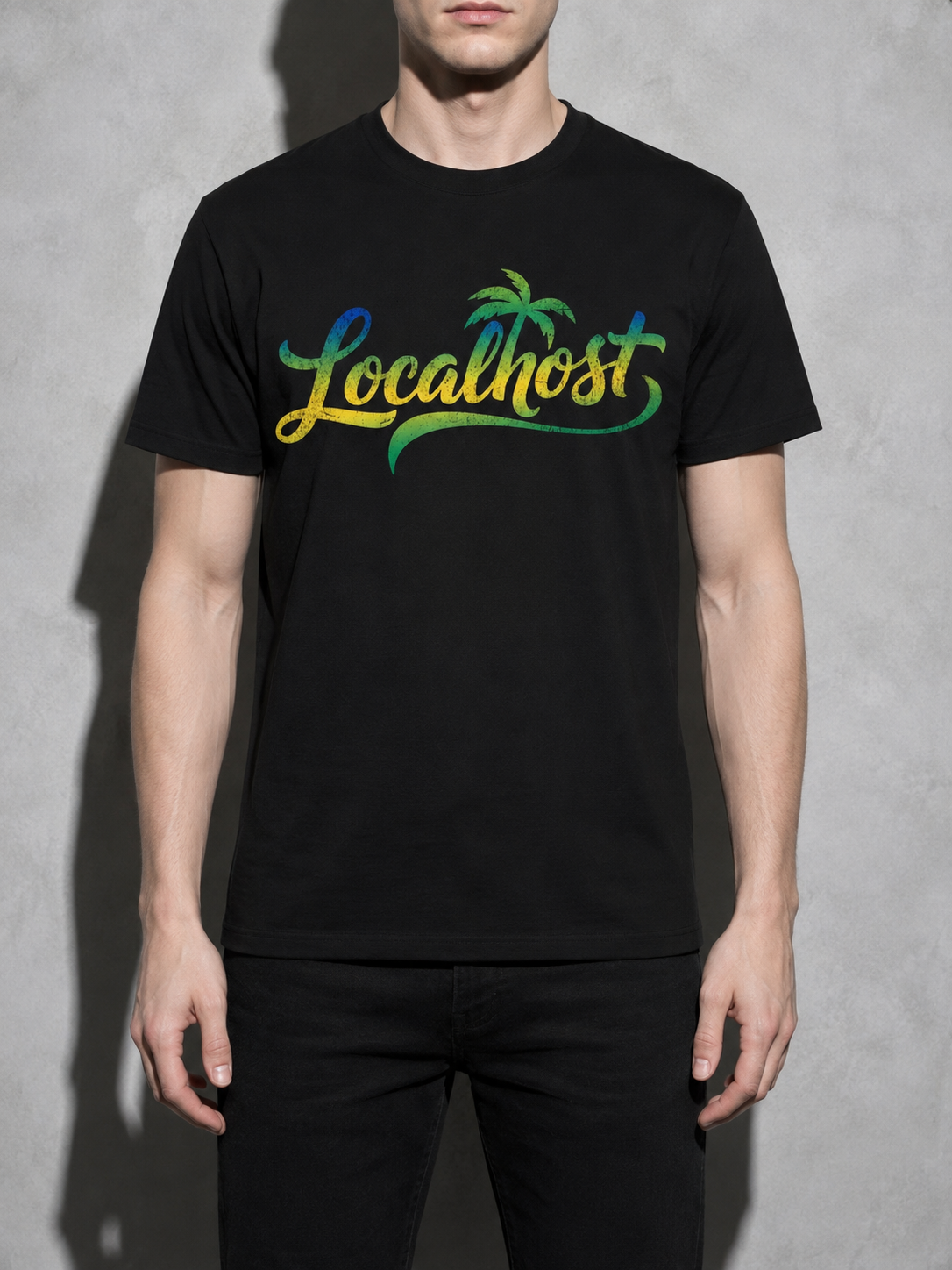localhost tropical text — Black detail