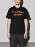 Chief Vibes Officer Graphic IT Nerd T-Shirt — Black zoom