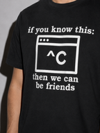 ^c Graphic IT Nerd T-Shirt — Black DTG detail