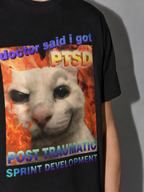 doctor said i got PTSD – Black print detail