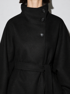 Women's Jacket High Neck Batwing Sleeve