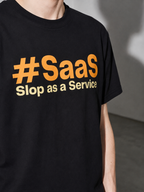 #SaaS Slop as a Service — Black print detail