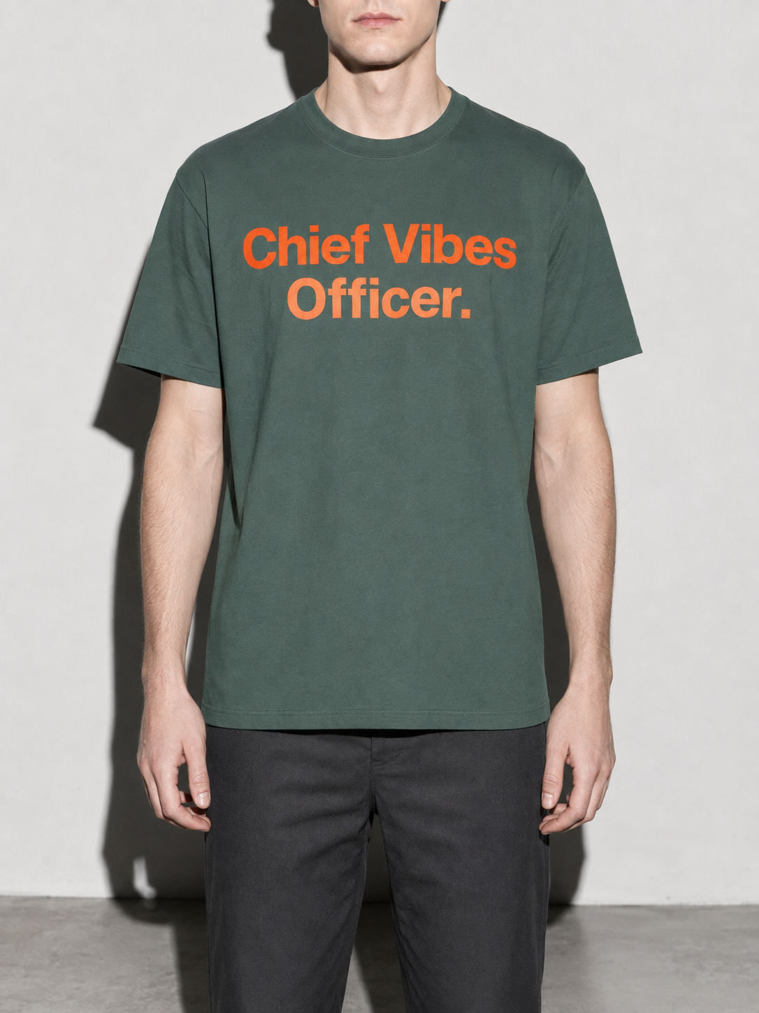 Chief Vibes Officer Graphic IT Nerd T-Shirt — Blue Spruce zoom