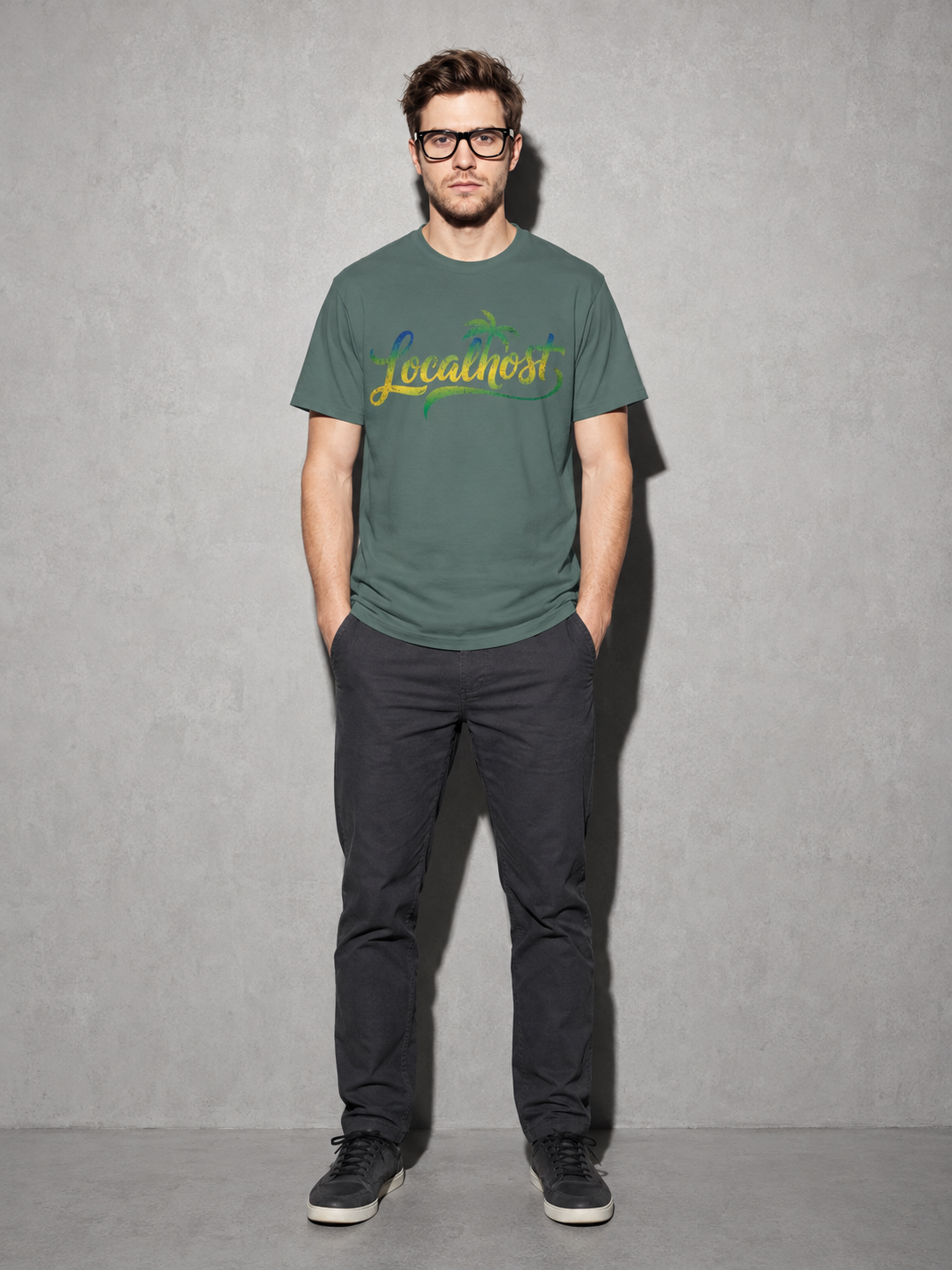 localhost tropical text — Blue Spruce full body