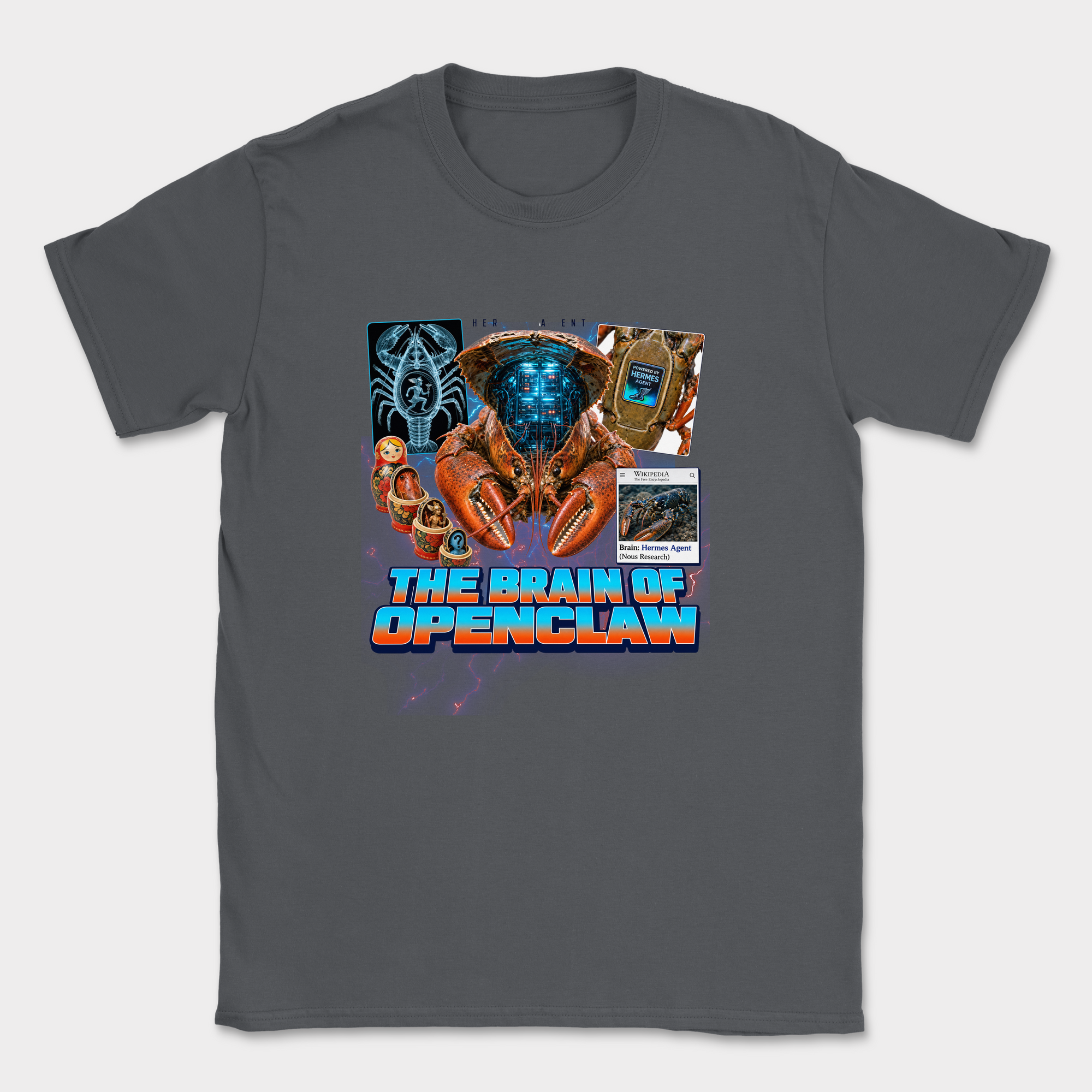 The Brain of OpenClaw Shirt — Dark Heather