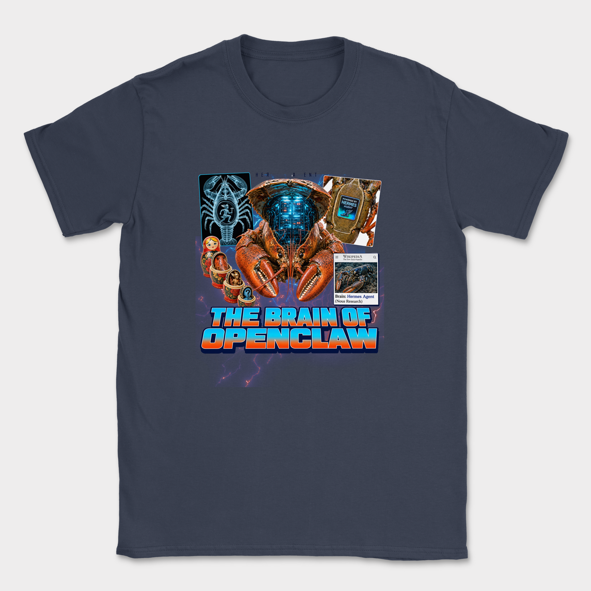 The Brain of OpenClaw Shirt — Navy