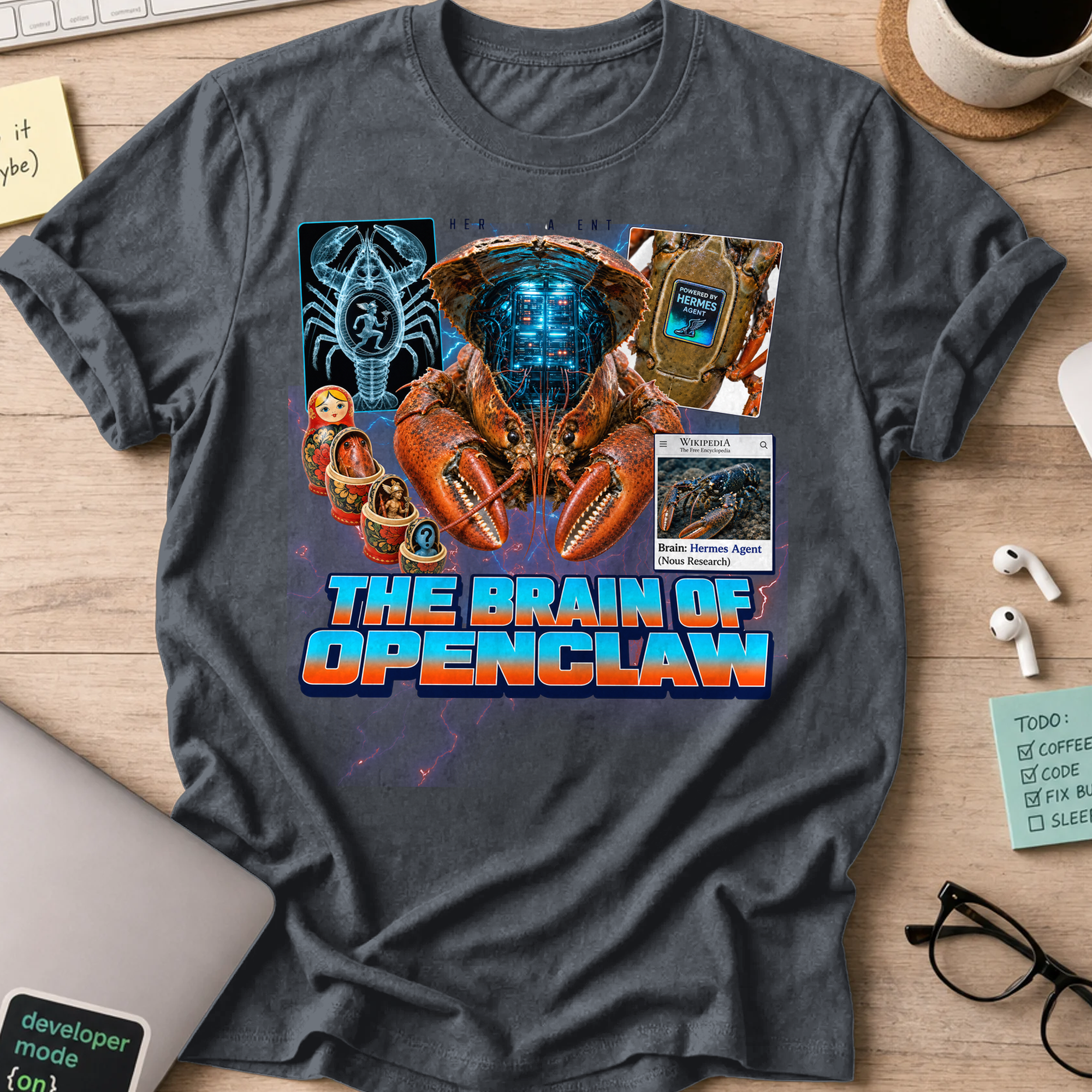 The Brain of OpenClaw Shirt - Dark Heather