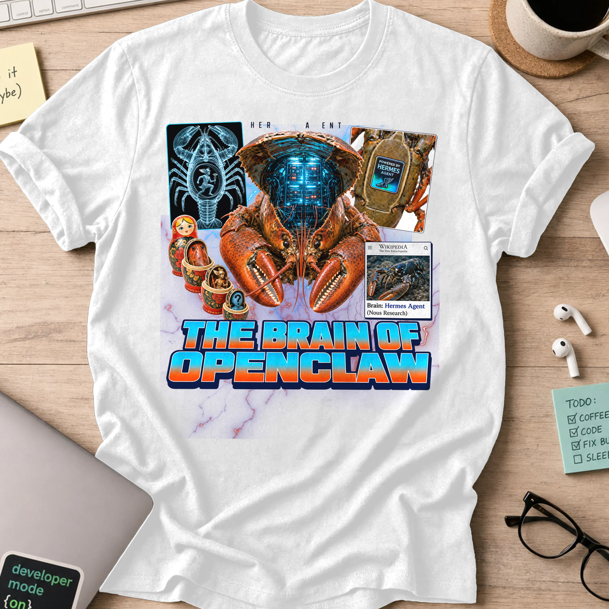 The Brain of OpenClaw Shirt - White