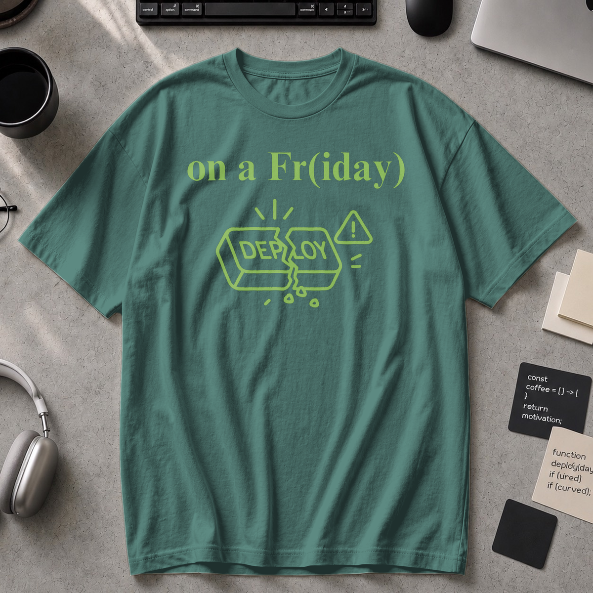 Breaking Prod on a friday Premium Shirt - Blue Spruce