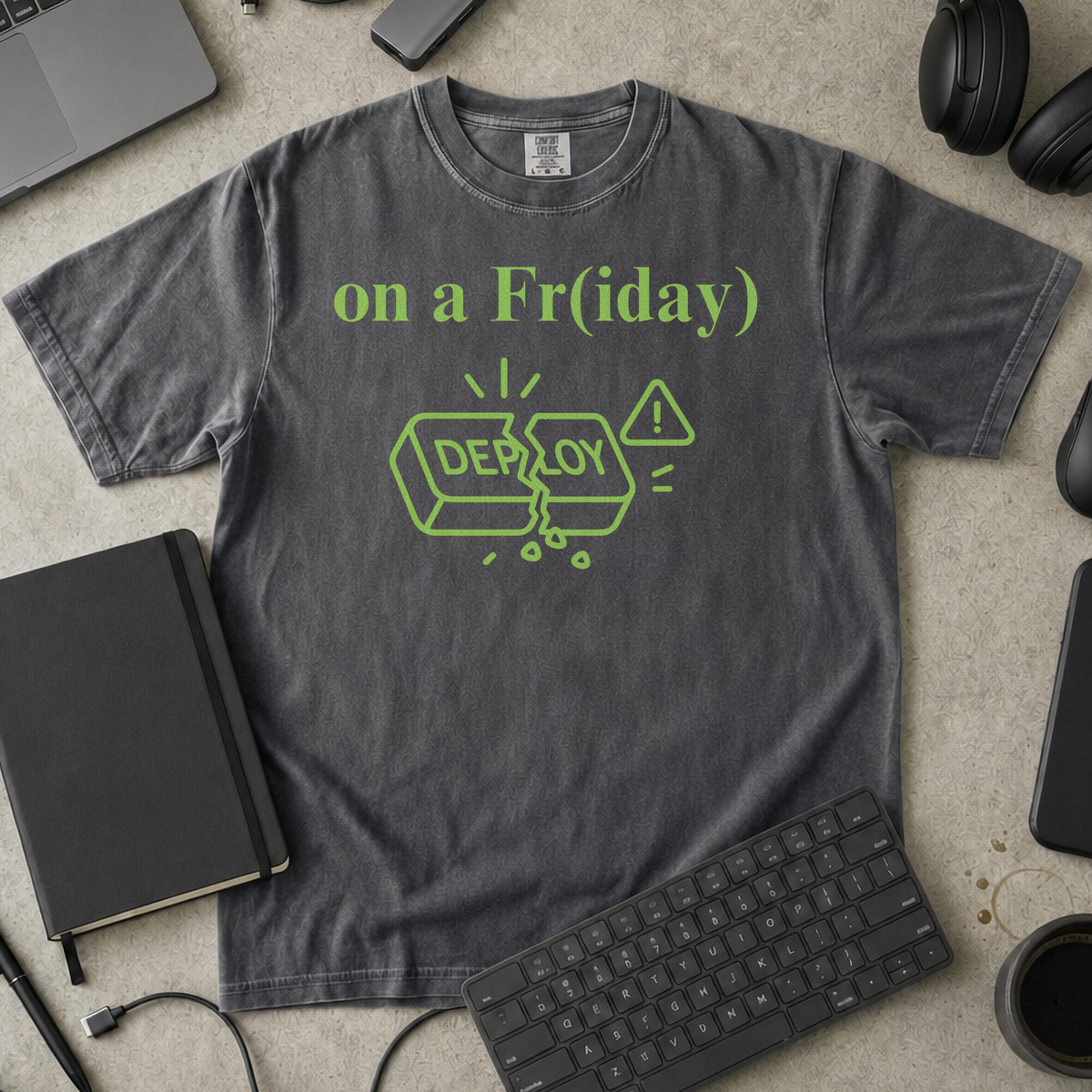 Breaking Prod on a friday Premium Shirt — pepper Premium Shirt mock-up