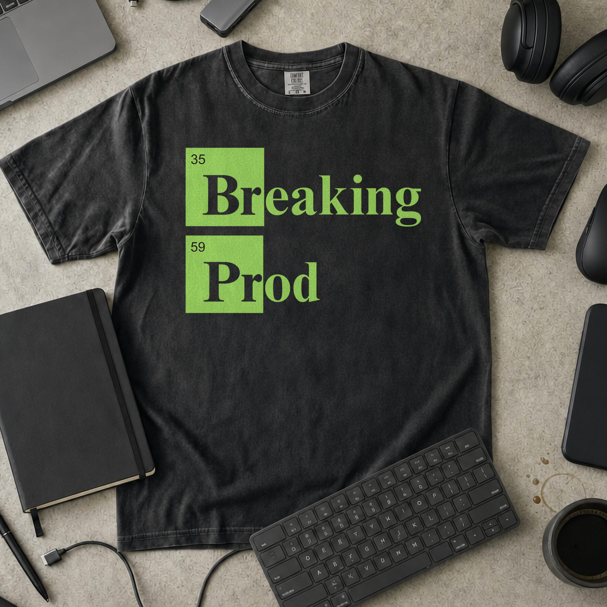 Breaking Prod Premium Shirt — black Premium Shirt mock-up