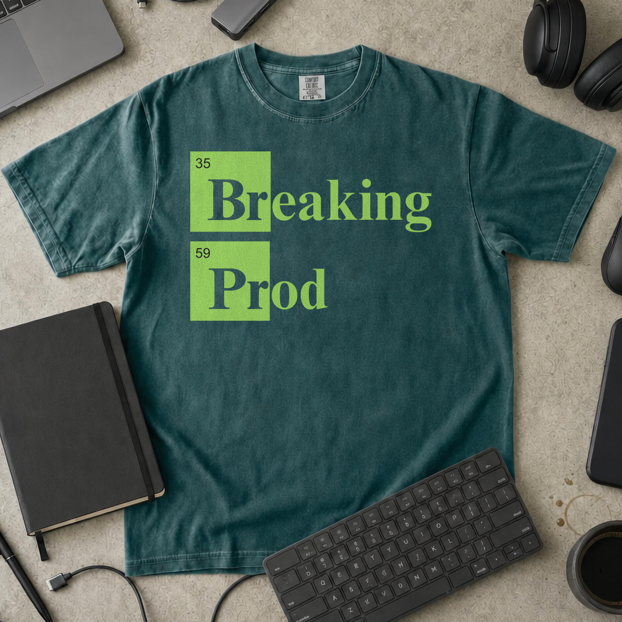 Breaking Prod Premium Shirt — blue spruce Premium Shirt mock-up