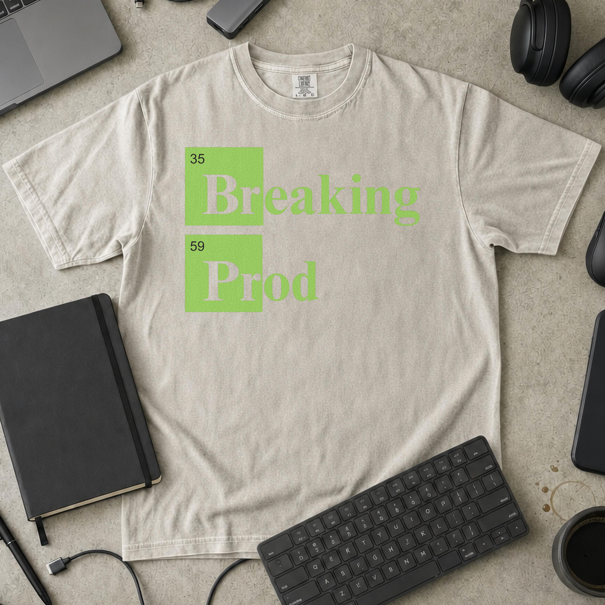 Breaking Prod Premium Shirt — ivory Premium Shirt mock-up