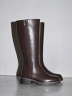 Women's Knee-high High-end Martin Boots - Brown Shoe Angle