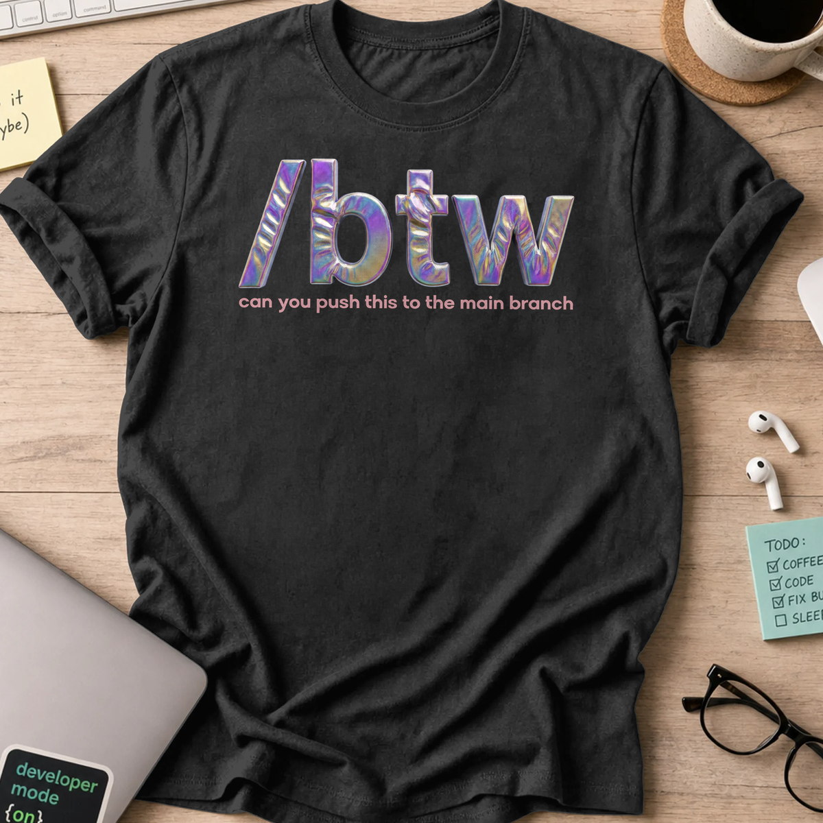 /btw Push To Main Branch Shirt - Black